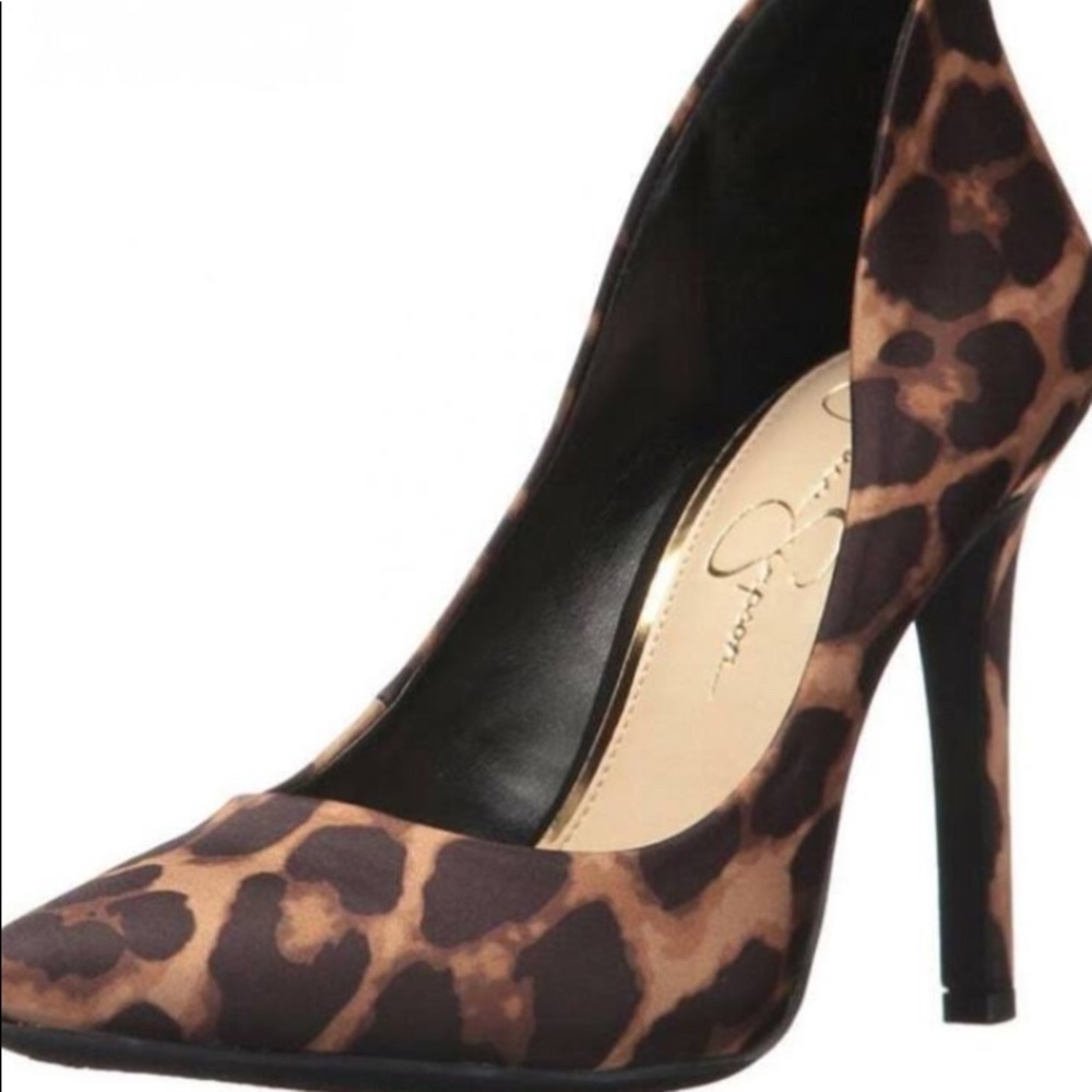 Jessica Simpson leopard heels